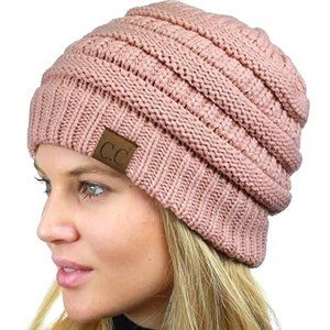⚡FINAL SALE! Baby Pink Cable Knit Beanie